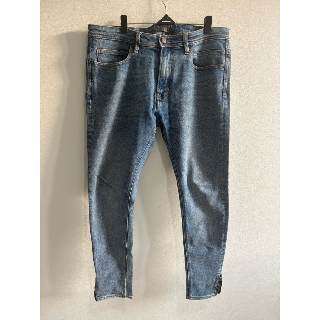 ZARA MAN ZIPPERS JEANS DENIM