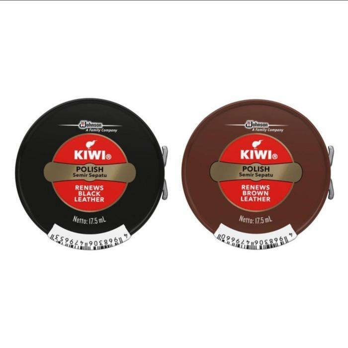 Kiwi Polish 17.5ml Black & Brown – Semir Sepatu Warna Hitam & Coklat