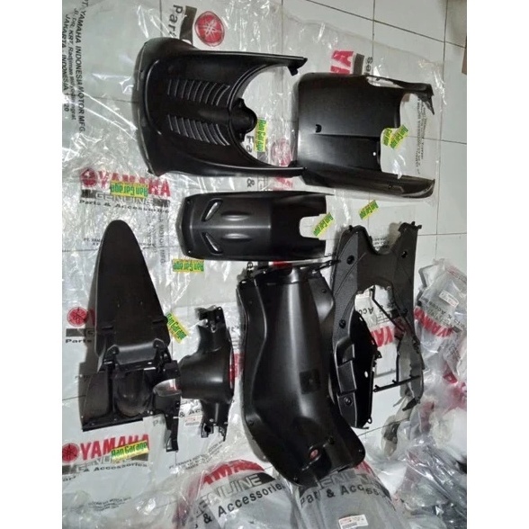 KODE I65F PAKET2 COVER BODY KASAR MIO SPORTY FULLSET KOMPLIT DEK PARUH DAN DEK KOLONG ISI 7 ASLI YAM