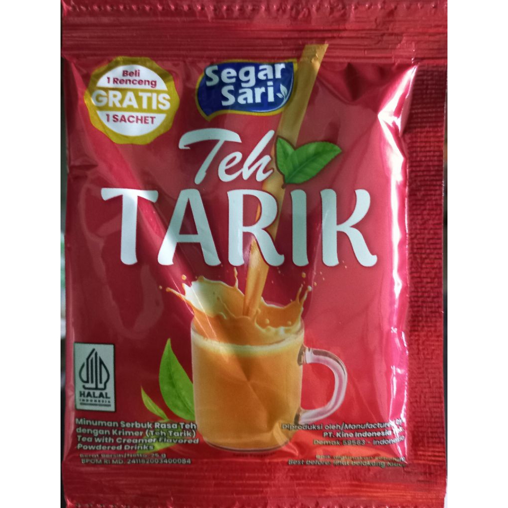 

Segar Sari Teh Tarik 1 Renceng Isi 10+1 Bungkus @25g