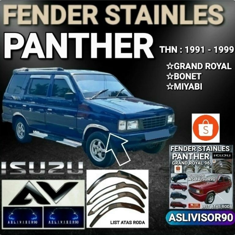 KODE J57Z Fender List Atas Roda  PANTHER GRAND ROYAL 96 BONET  MIYABI thn 19911999