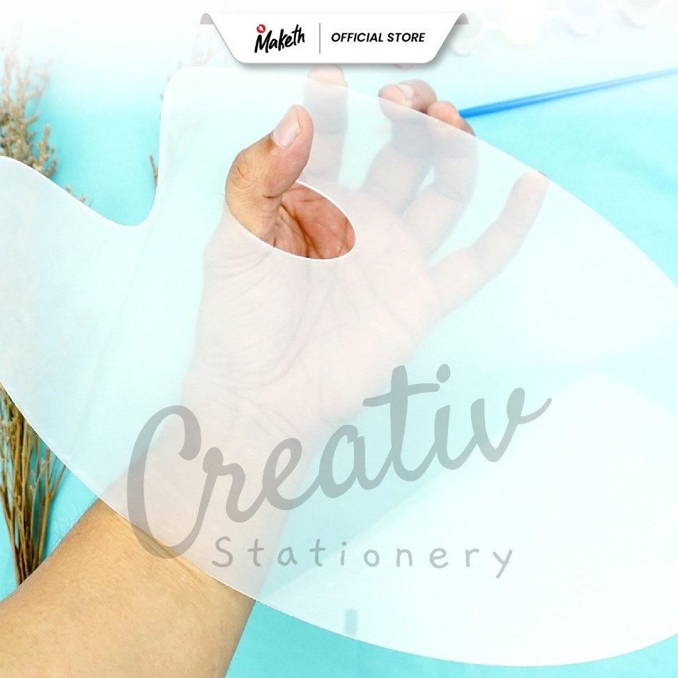 

KODE V68A Palet Lukis Transparan Bening Transparent Palette Acrylic Plastic 2 X 3 Cm 22 X 28 Cm MAKETH