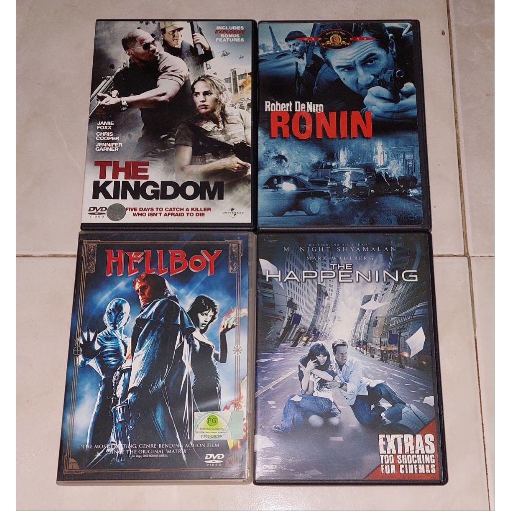 dvd THE KINGDOM / RONIN / HELLBOY / THE HAPPENING