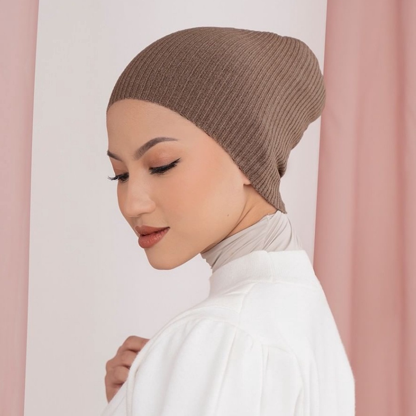 KODE C97G INNER CIPUT KNIT RAJUT JUMBO PREMIUM  Dalaman Hijab Rajut Ampus Kupluk Anti Pusing