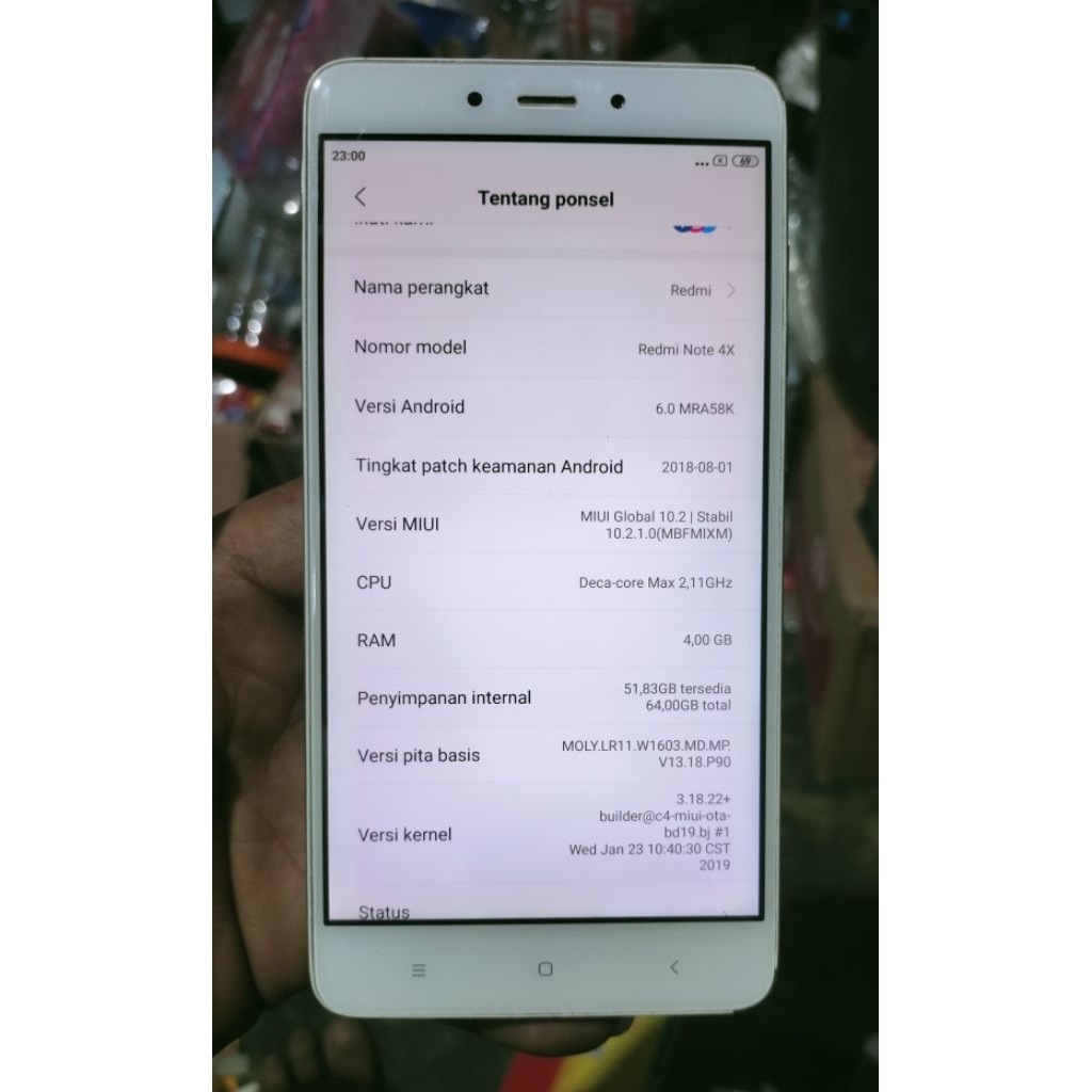 unit hp xiaomi redmi note 4x ram 4 internal 64 deca core