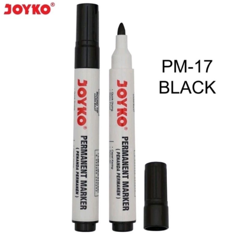 

KODE P72B 12pcs Spidol hitam joyko Permanent marker joyko permanent marker PM17 spidol murah