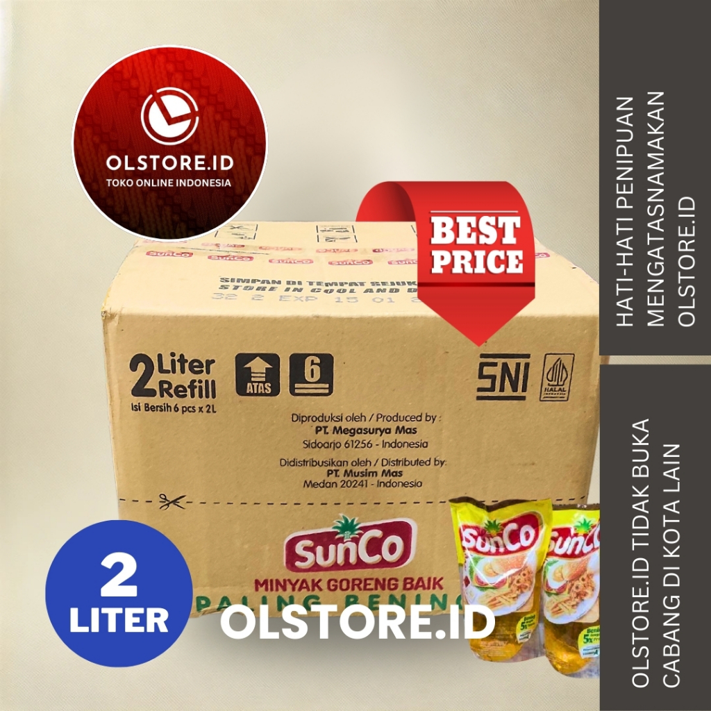 

Minyak Goreng Sunco 2L Kartonan Isi 6 Pouch – Jernih, Cocok untuk Rumah & Usaha