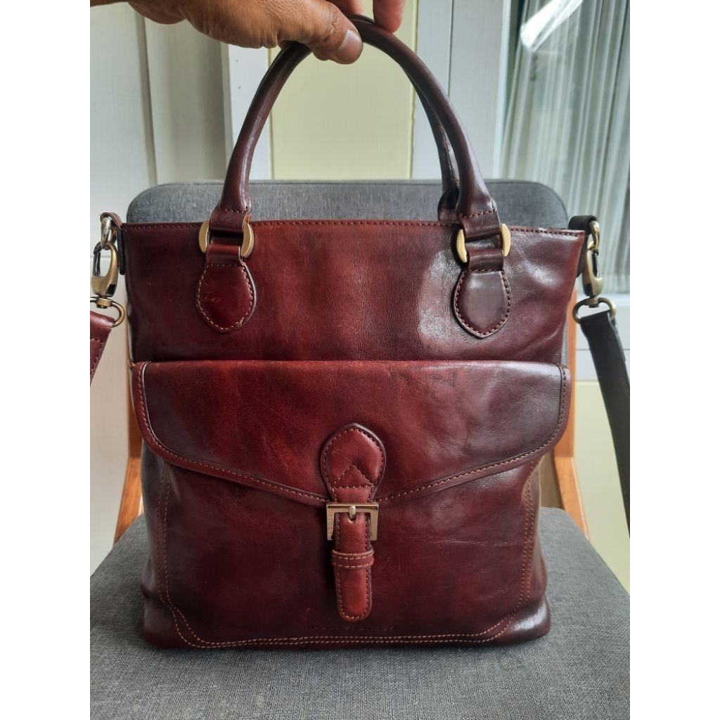 NICOLE ST GILLES Slingbag Cokelat - TAS PRELOVED BRANDED ORIGINAL