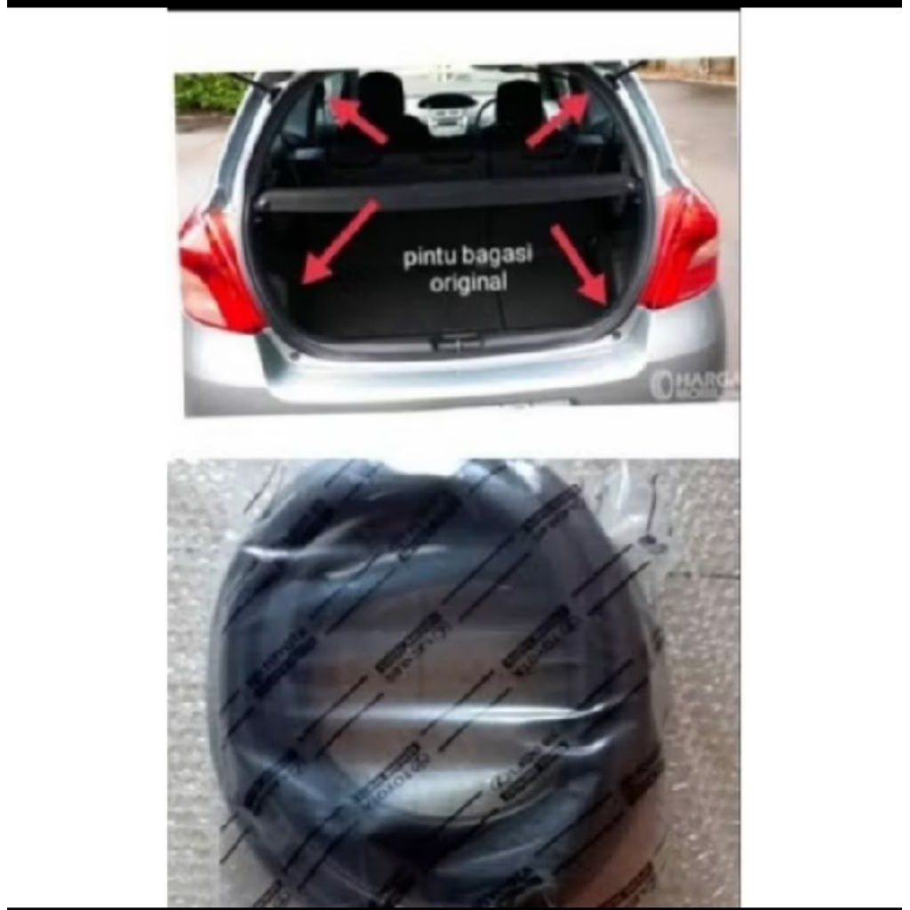 karet bagasi pintu belakang yaris bakpao
