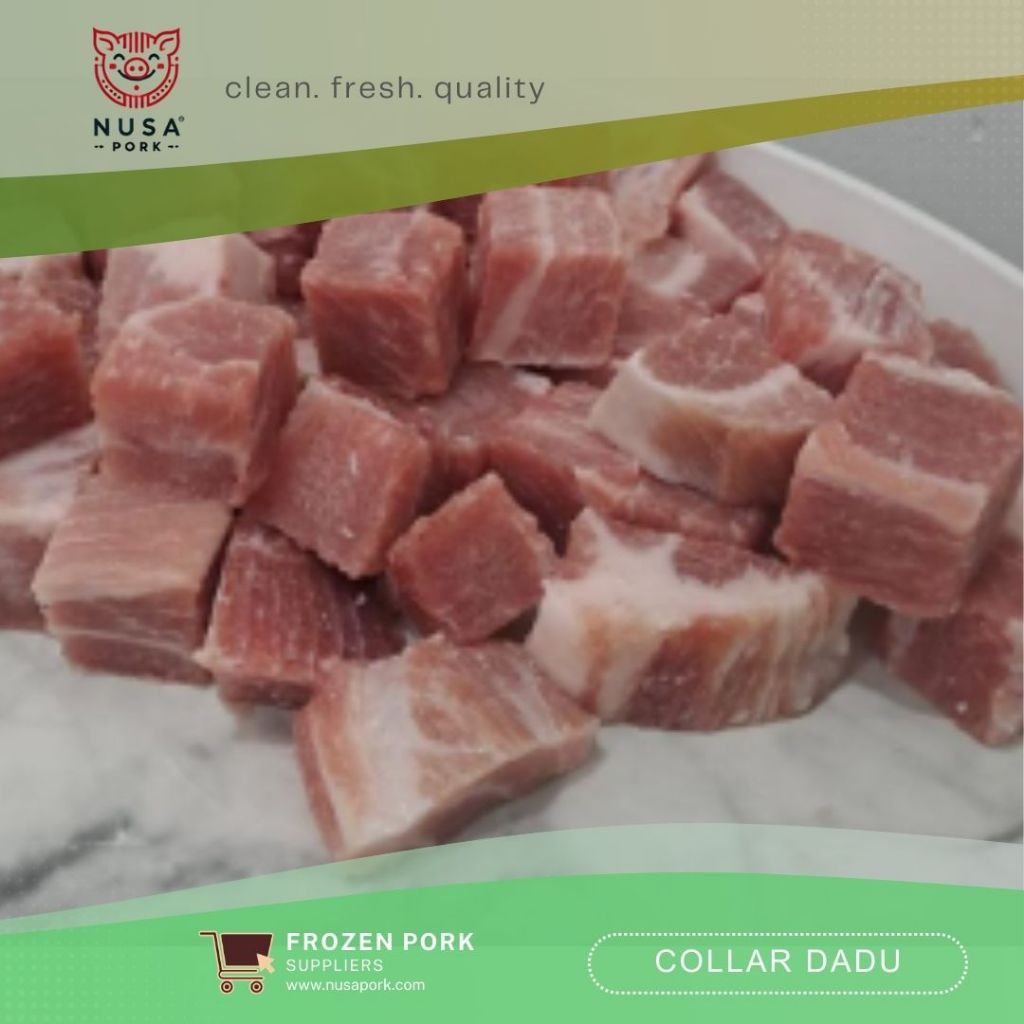 

Kapsim Potong Dadu 500gr – Pork Collar Cubes Frozen | Nusa Pork