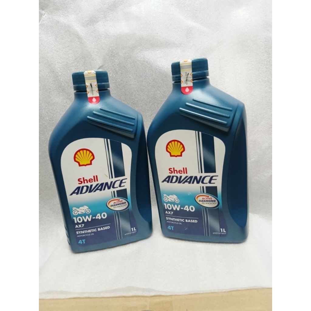 Oli asli SHELL ADVANCE AX7 MOTORCYCLE 10W-40 1000ml/1L | ORIGINAL SHELL