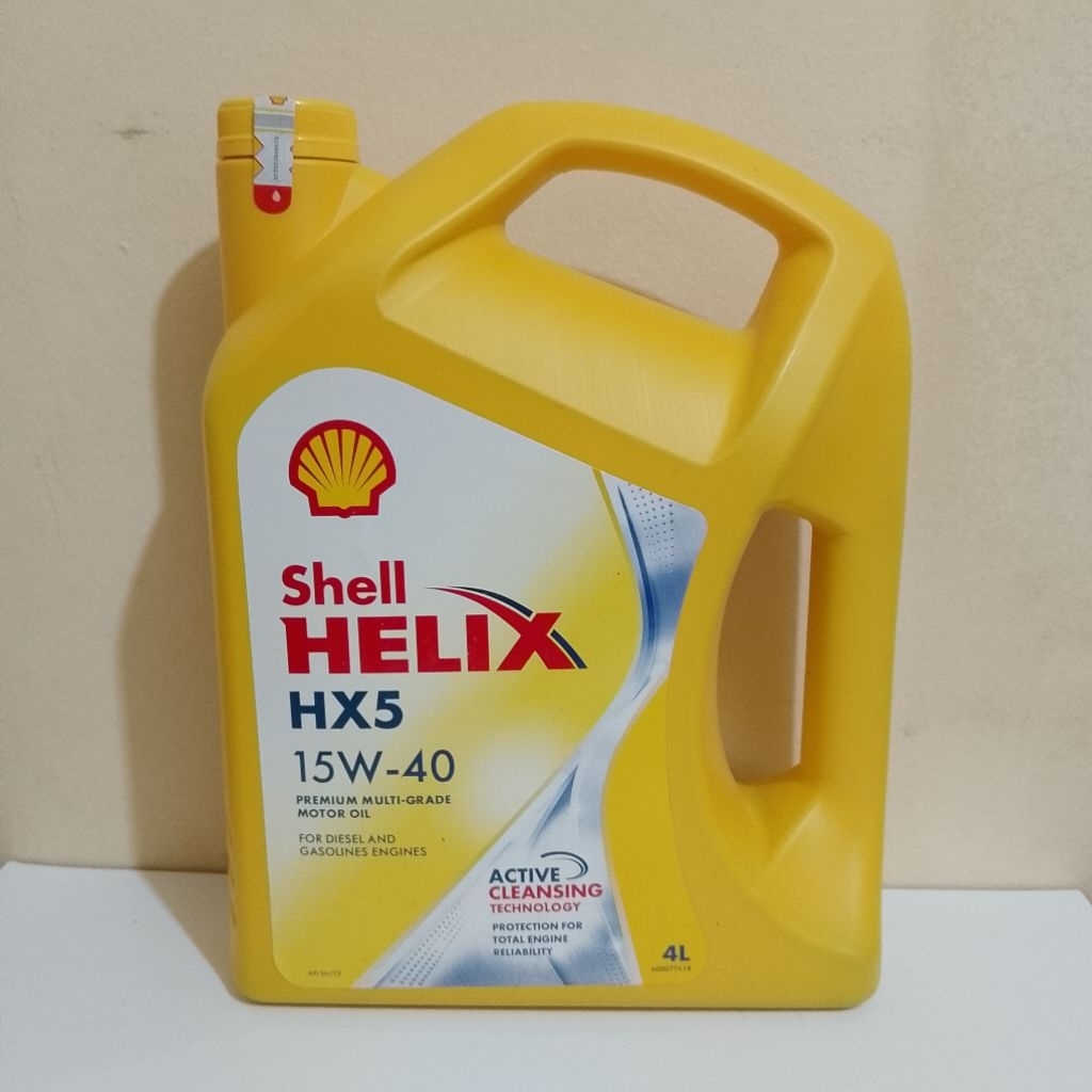 OLI MESIN MOBIL SHELL HELIX HX5 4 LITER OLI PELUMAS MESIN MOBIL DIESEL DAN BENSIN