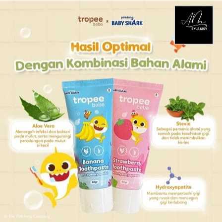 Tropee Bebe x Pinkfong Baby Shark Toothpaste Pasta Gigi Anak 60g - Mengandung Fluoride, Hydroxyapati