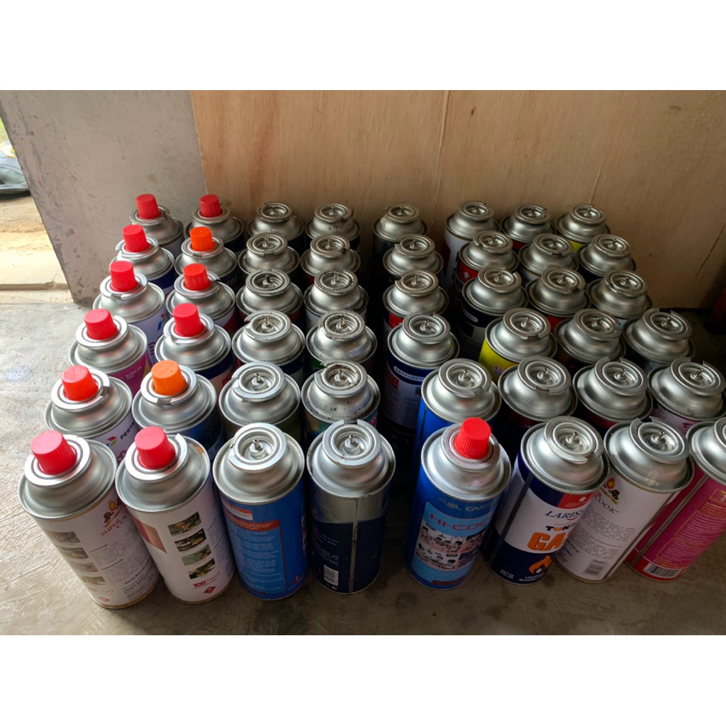kaleng gas + isi kondisi ex resto