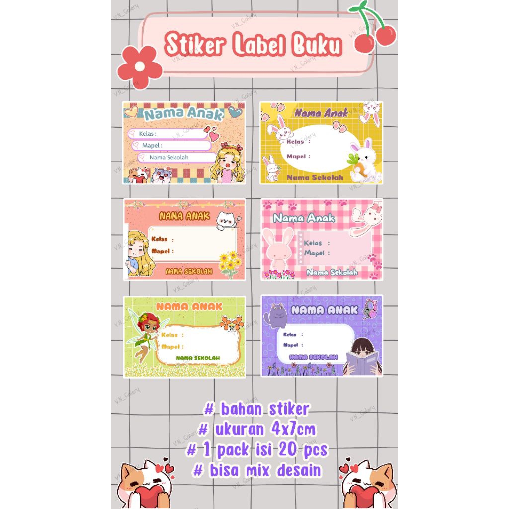 

Stiker Label Nama (desain cewek)