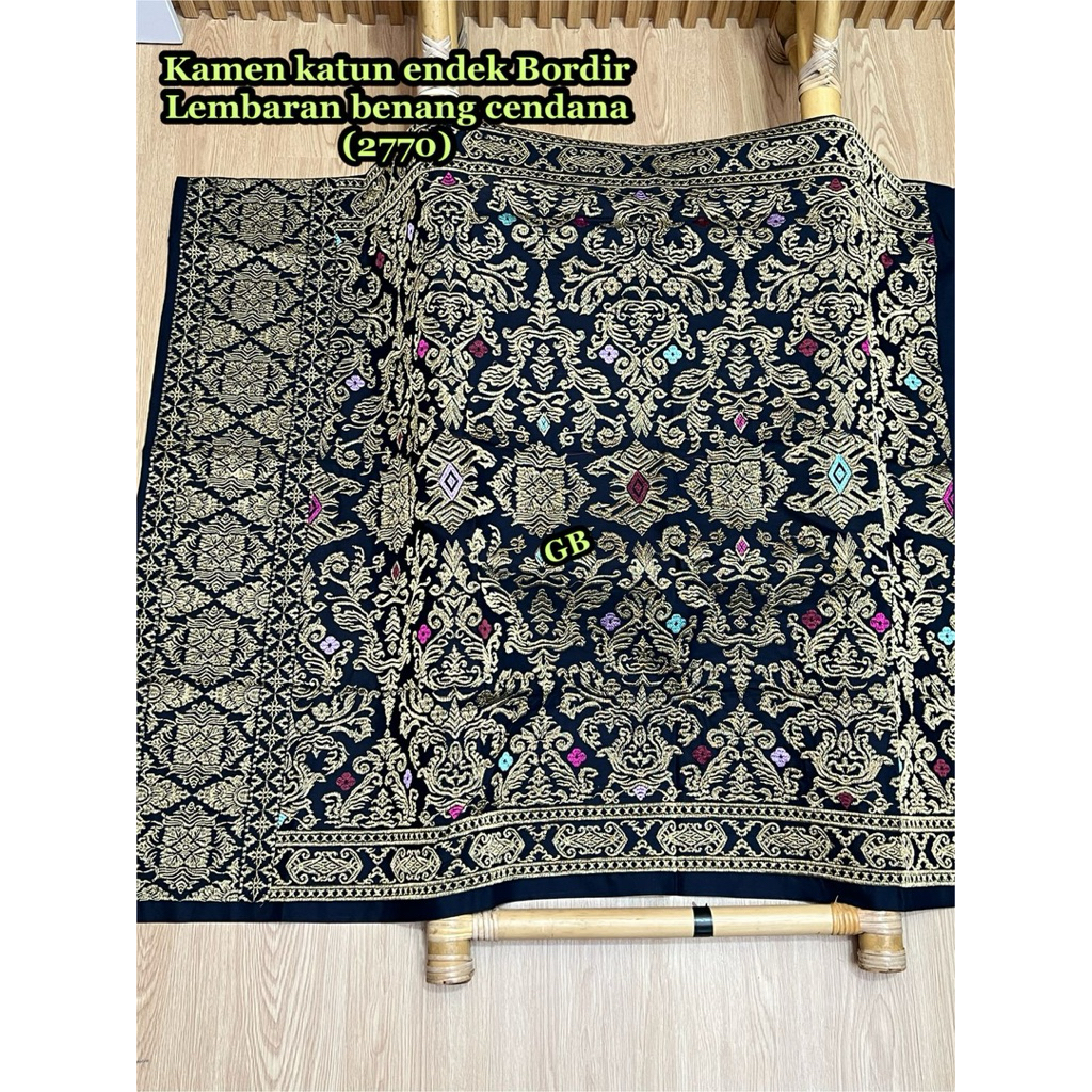 kamen bordir bali Katun Endek Bordir benang cendana