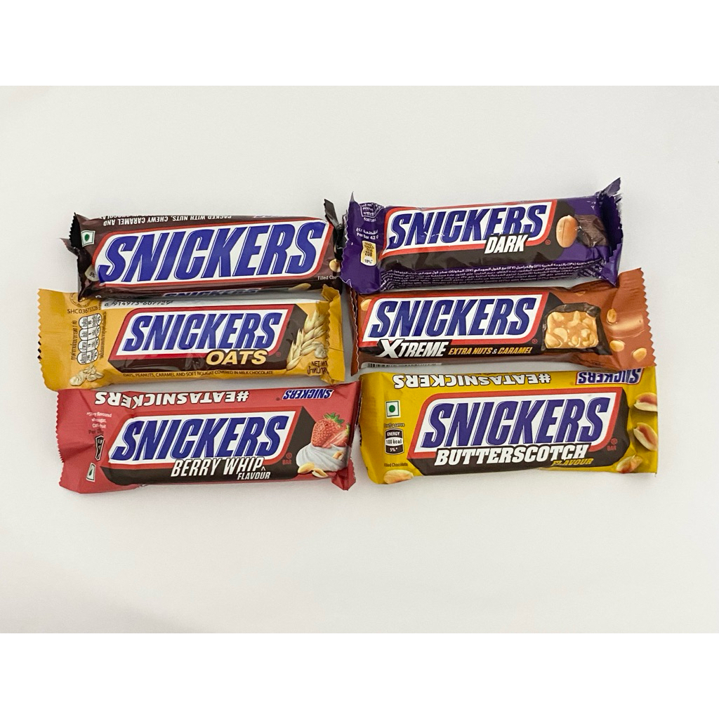 

Snickers Dark XTreme Berry Whip Butterscotch Creamy Peanut Butter Oat