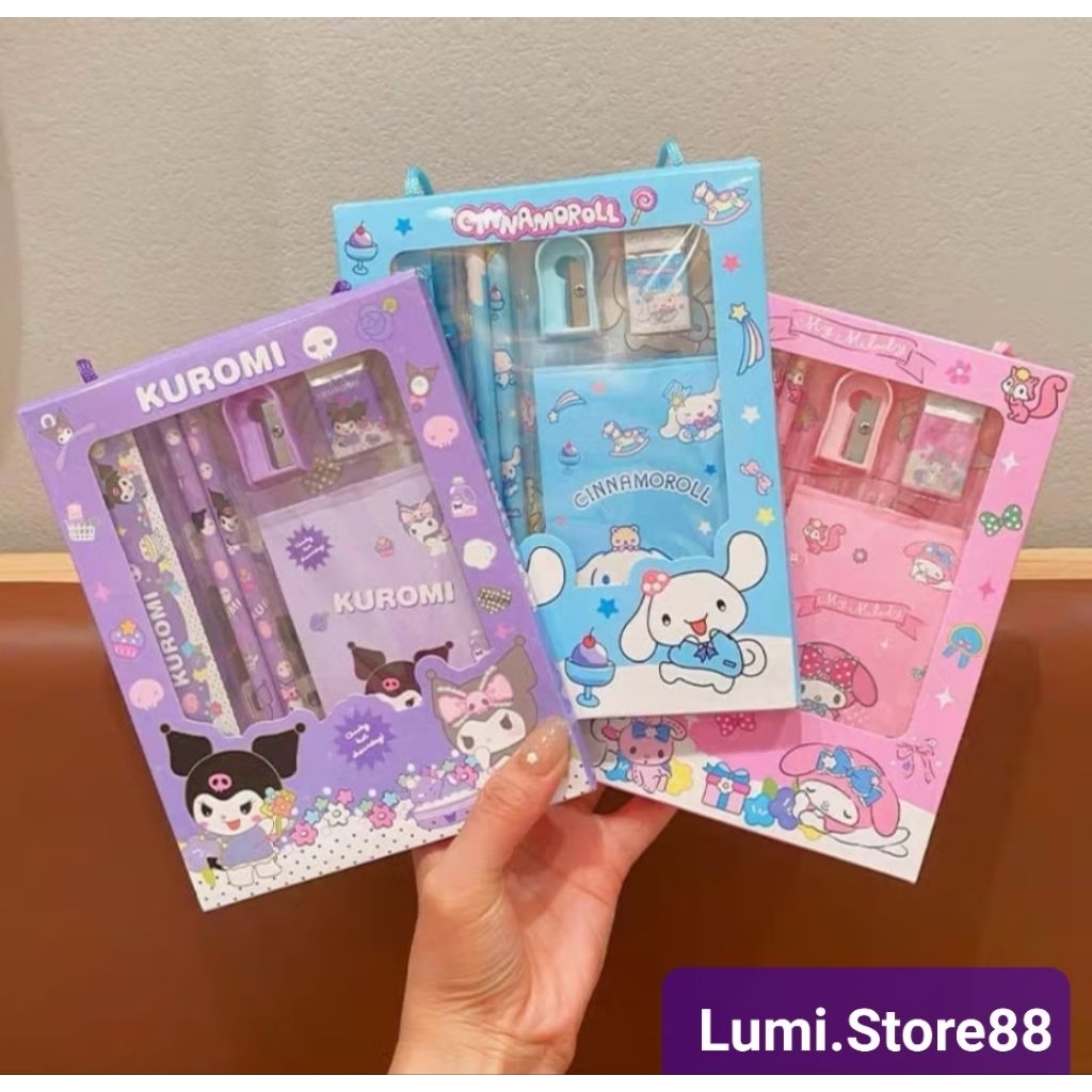 

Alat Tulis Set 6IN1 Stationery Set Lucu Karakter Set Perlengkapan Alat Tulis Sekolah Anak-Anak Hadiah Souvenir Ulang Tahun Anak Anak