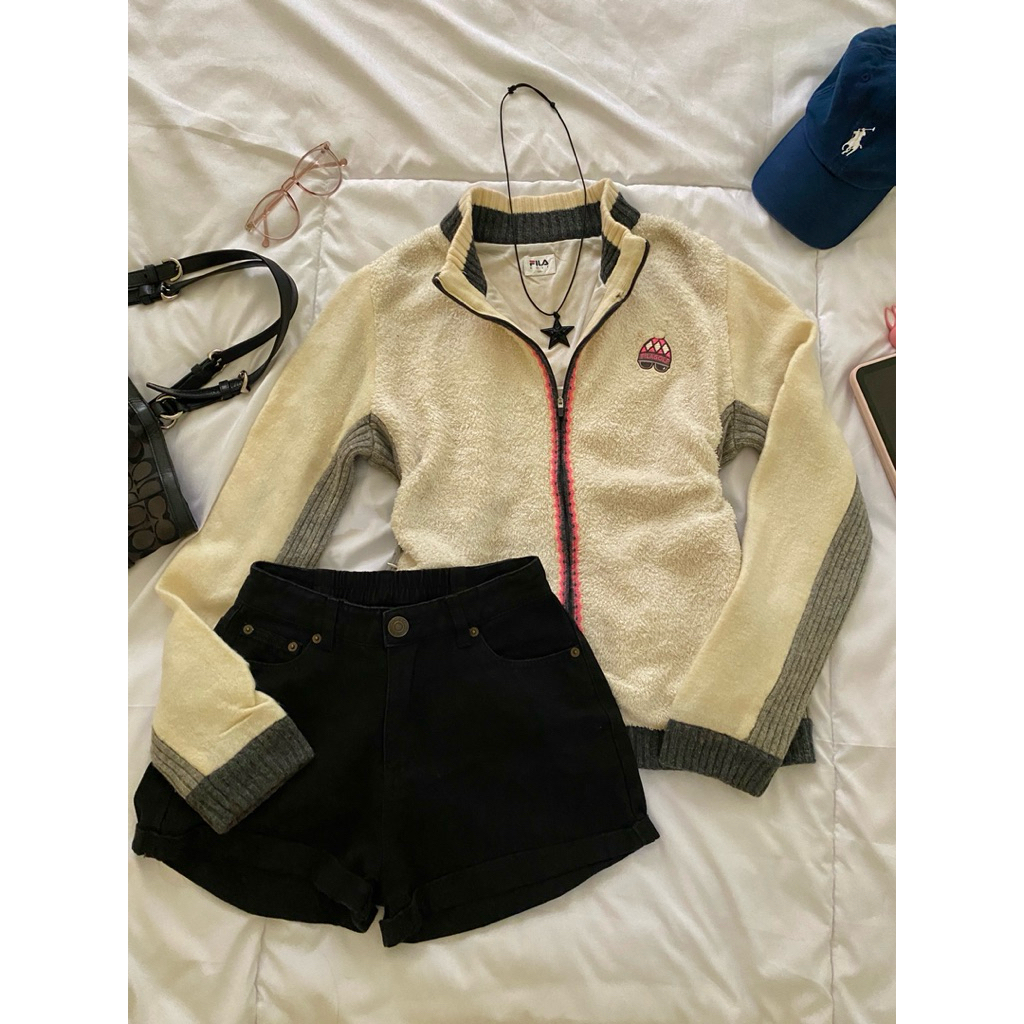 preloved fila golf jacket zipper