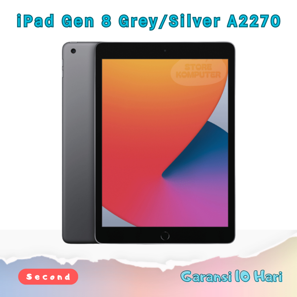 IPAD GEN 8 iOS Update 32GB - 128 GB WIFI ONLY SPACE GREY MURAH BERGARANSI