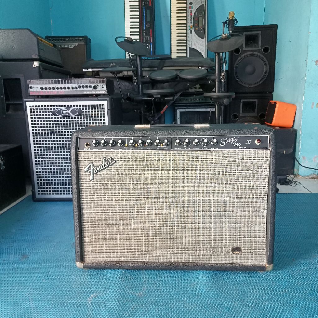 Ampli Gitar Fender Stage 160 DSP Original Mexico Speaker Marshall Gold Black England 12"x2 (Harga Pa