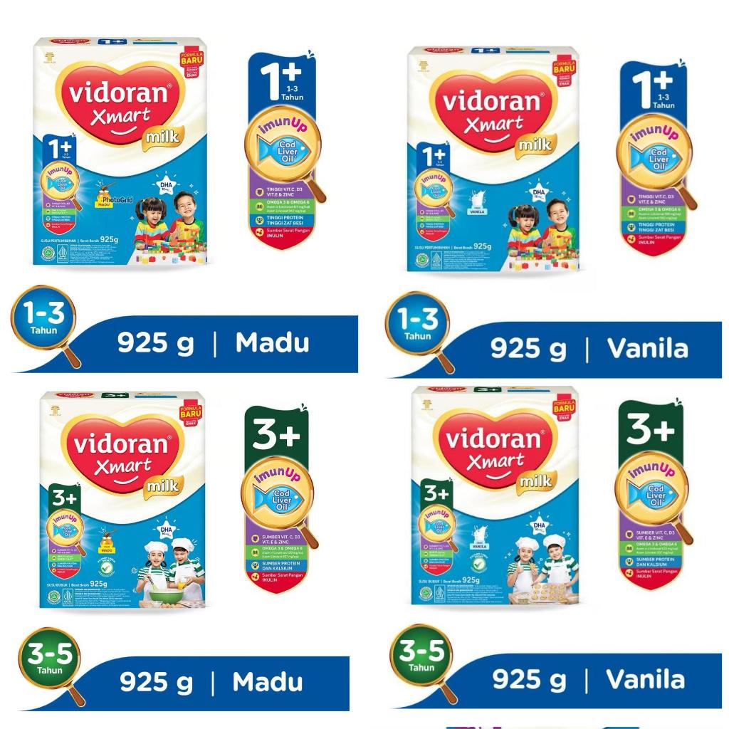 

VIDORAN XMART 1+ 3+ 5+ MADU / VANILA / COKELAT 925 GRAM