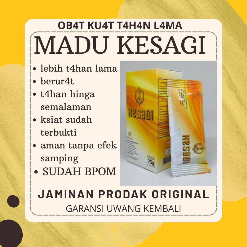 

Kesagi Minuman Serbuk Rasa Madu Herbal Stamina Vitalitas Pria Original BPOM