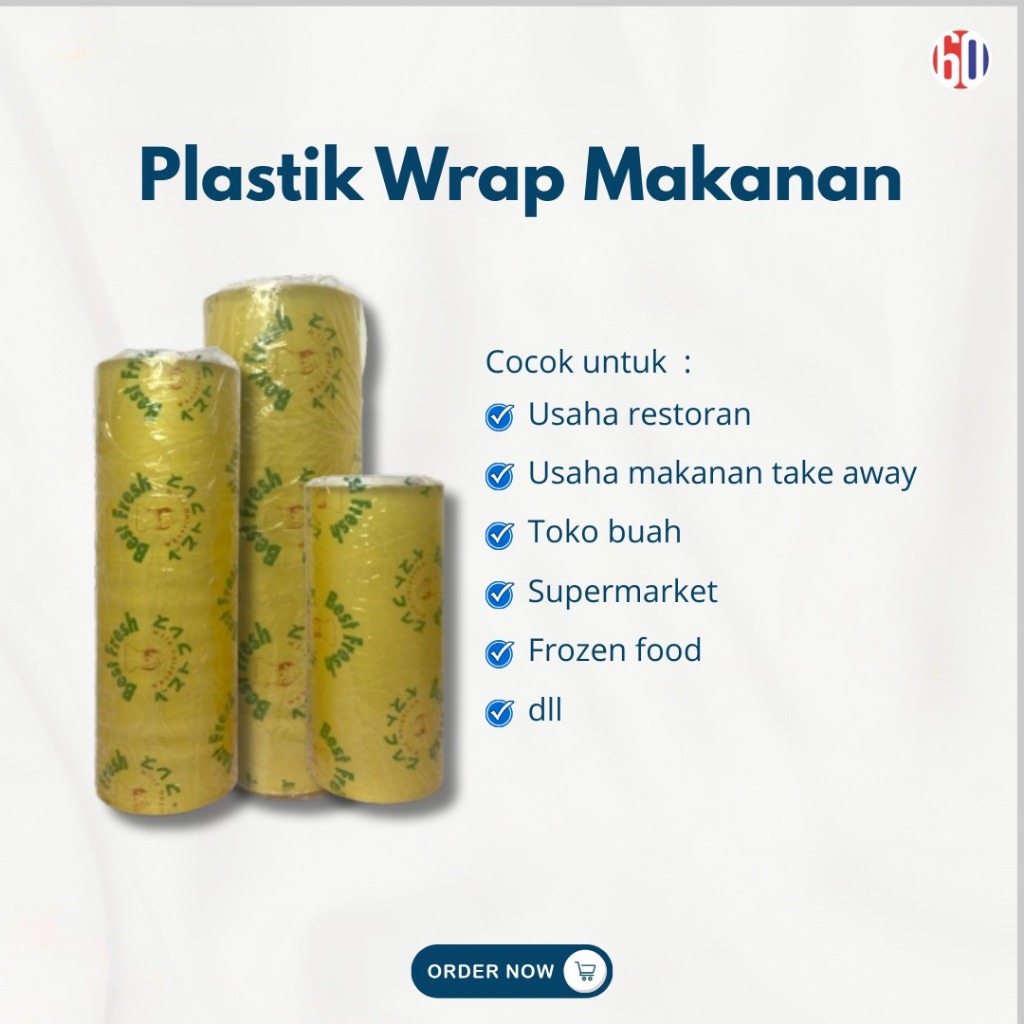 

Toko Plastik 60-Plastik Wrap/Best Fresh Roll-Pembungkus Makanan Tahan Lama dan Praktis