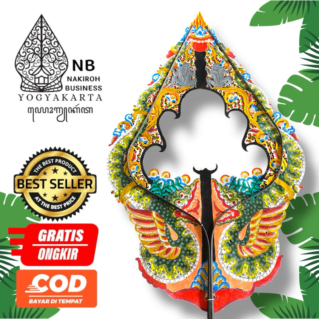 NAKIROHBUSINESS GUNUNGAN BOLONG WAYANG KULIT ASLI KUALITAS SUPER ALUSAN 60CM STANDAR PEDALANGAN