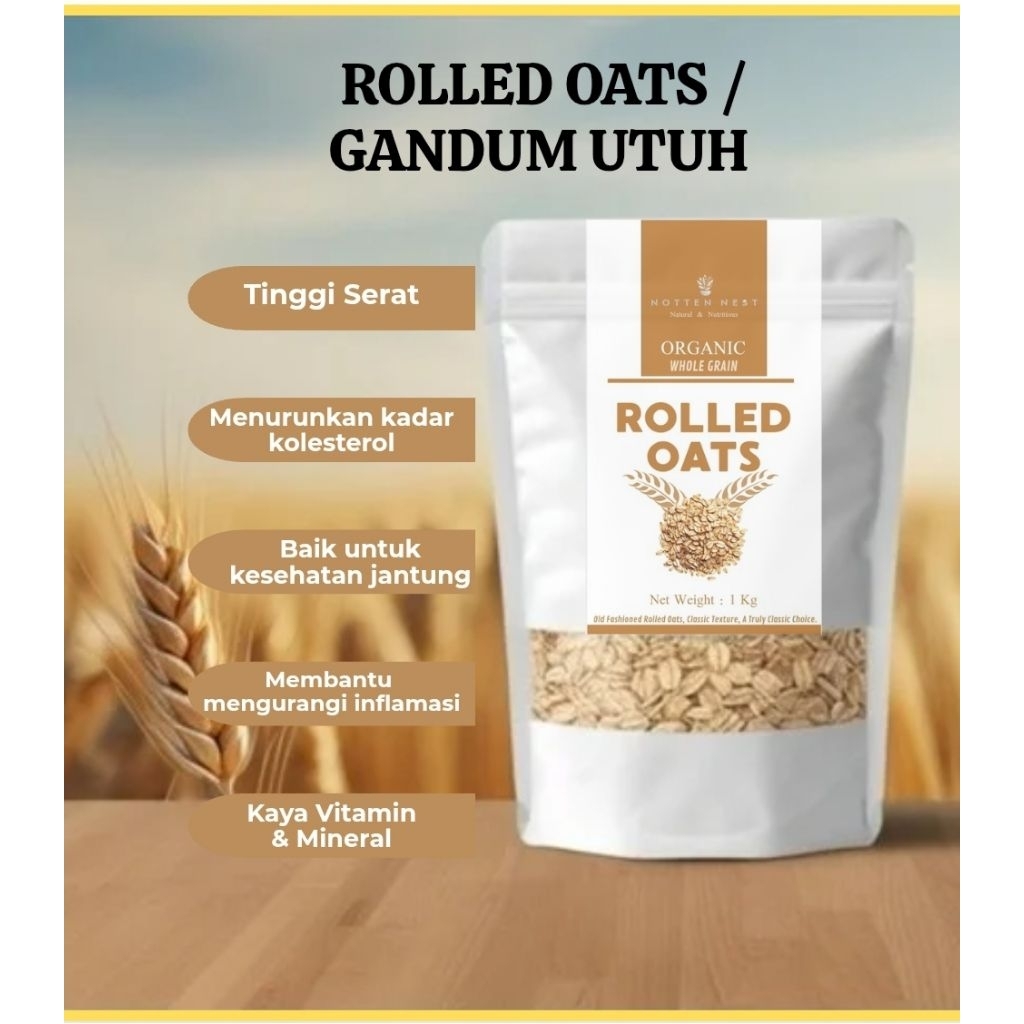 

Rolled Oat 250 gr Fresh Australia Gandum Utuh Oatmeal | Cemilan Sehat & Sarapan Praktis /Cemilan Ibu Hamil/MPASI Snack