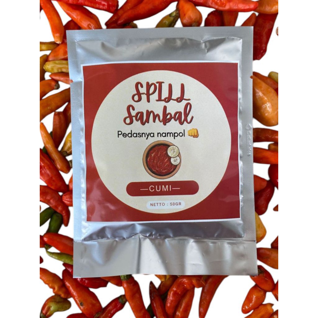 

SAMBAL CUMI SACHET 50GR BEST SELLER / SAMBAL HOMEMADE / SPILL SAMBAL / SAMBAL KELUARGA TANPA PENGAWET