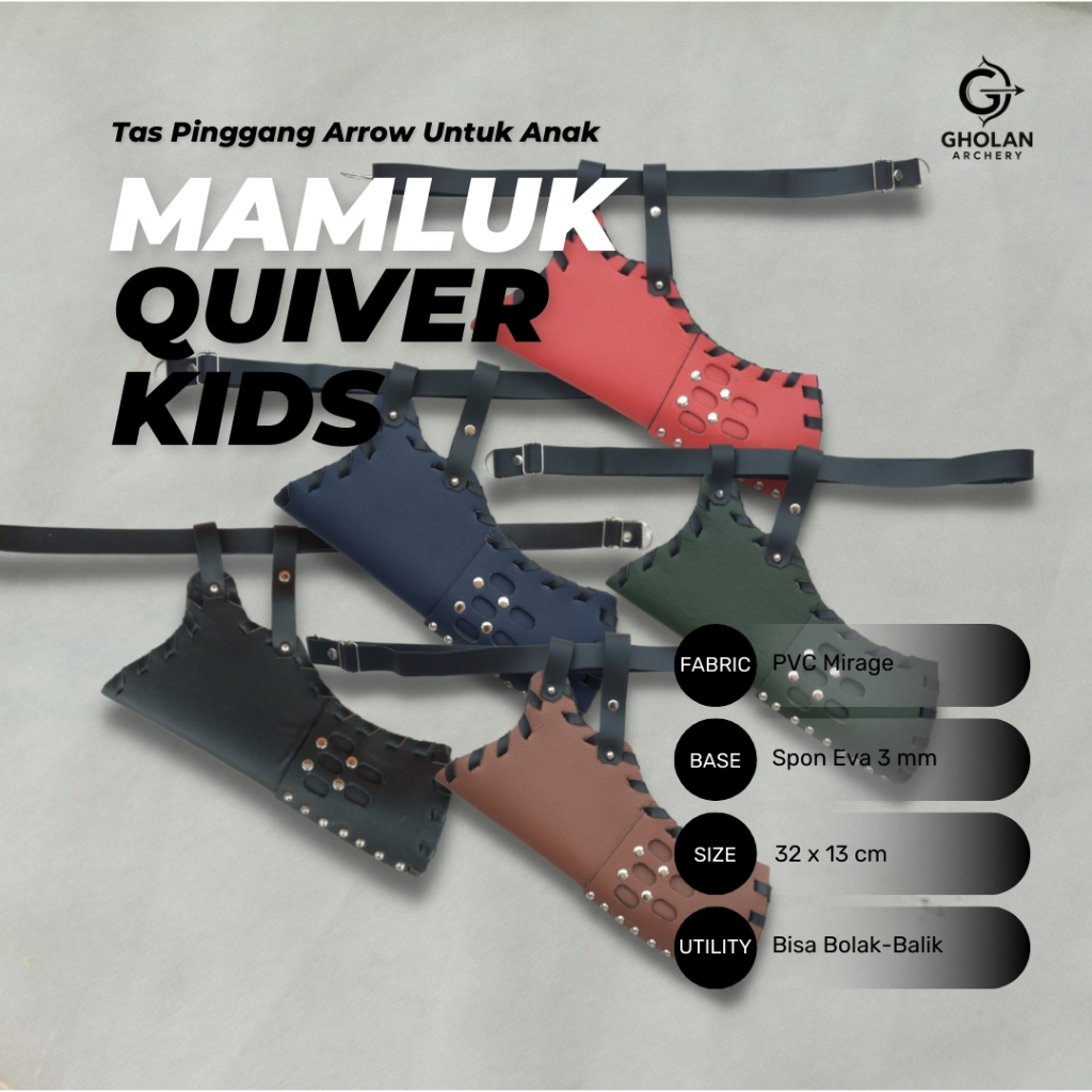 Quiver Mamluk Kids / Quiver Mamluk Anak / Quiver Horsebow Anak / Tas Pinggang Arrow Anak / Archery
