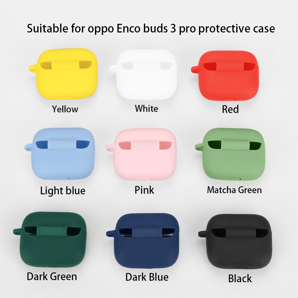 Case Casing Cover Silicone Protective Oppo Enco Buds 3 Pro / OppoEncoBuds3Pro + Carabiner