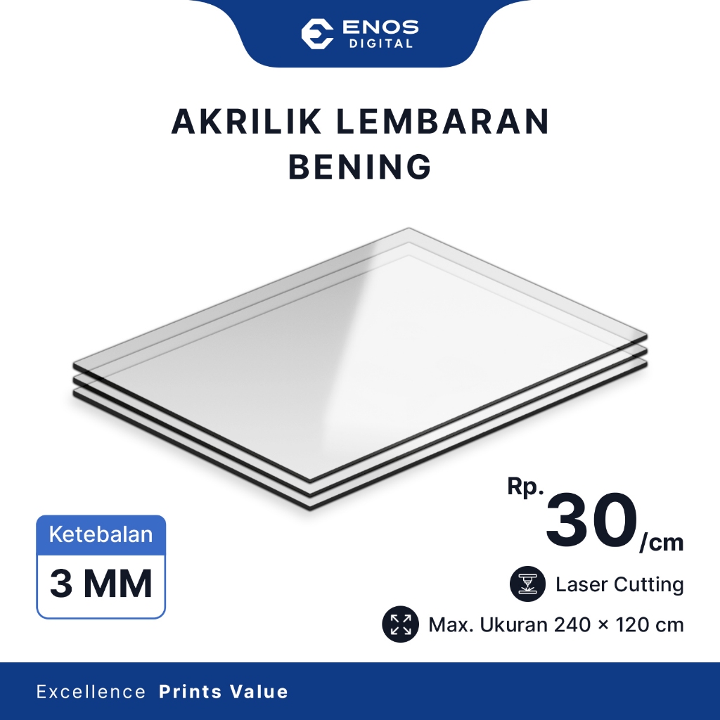 

Akrilik Bening 3mm / Akrilik Lembaran / Acrylic Custom / Akrilik Potongan