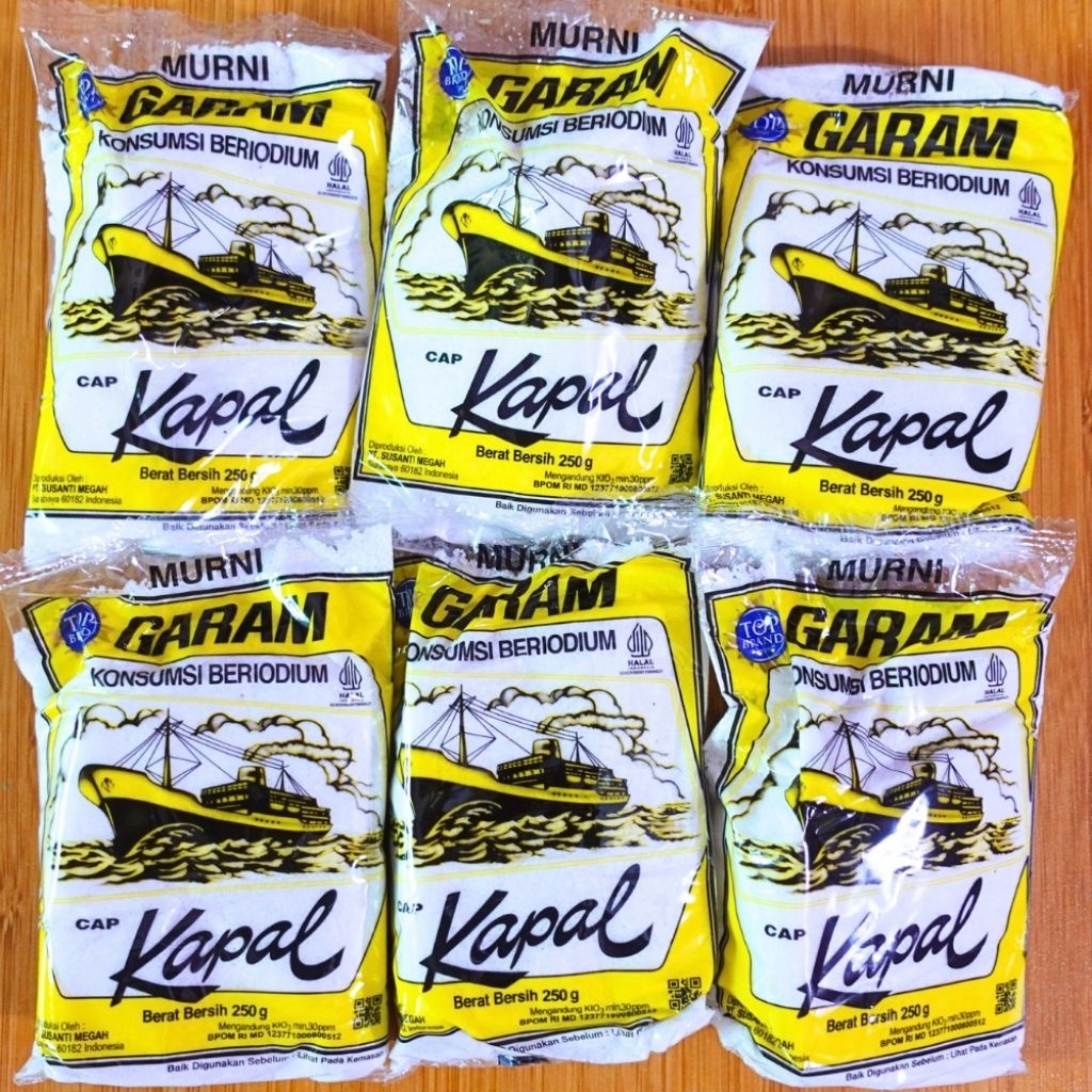 

2 pcs Garam Dapur Cap Kapal 250gram Garam Beryodium