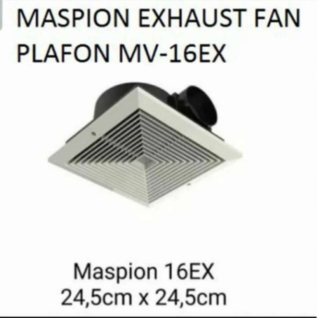 Maspion Ceiling Blower Exhaust Fan Plafon Exhos Plavon 4 Inci Kipas Angin Hisap Ventilasi | MV16EX