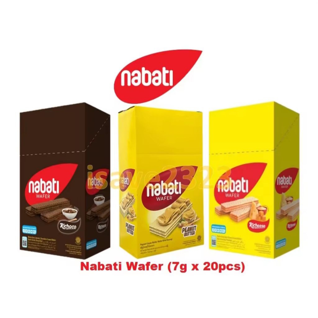 

[Box isi 20 pcs] NABATI WAFER RASA, KEJU, COKLAT, KOREA GEGUMA