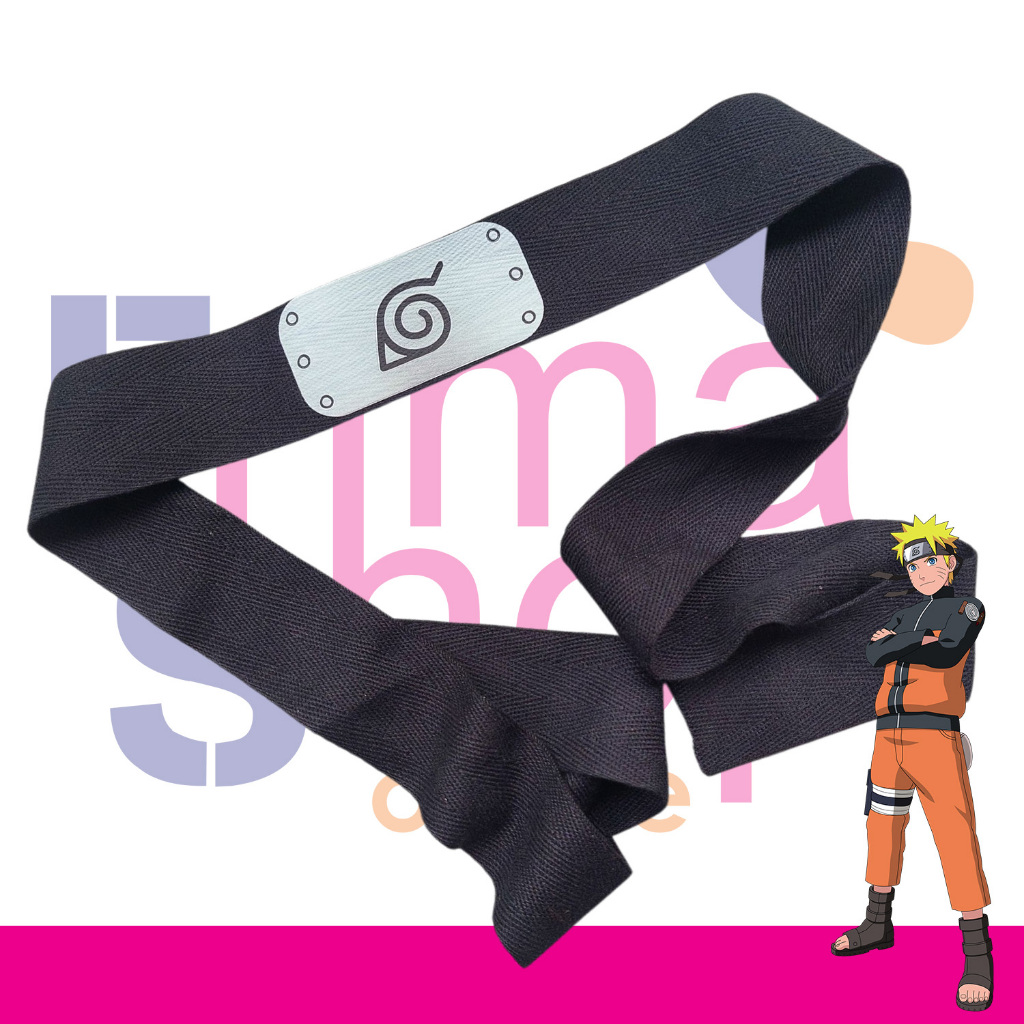 IKAT KEPALA HEADBAND NARUTO SHIPPUDEN MLBB BAHAN KATUN MENYERAP KERINGAT ALLSIZE ANAK DEWASA