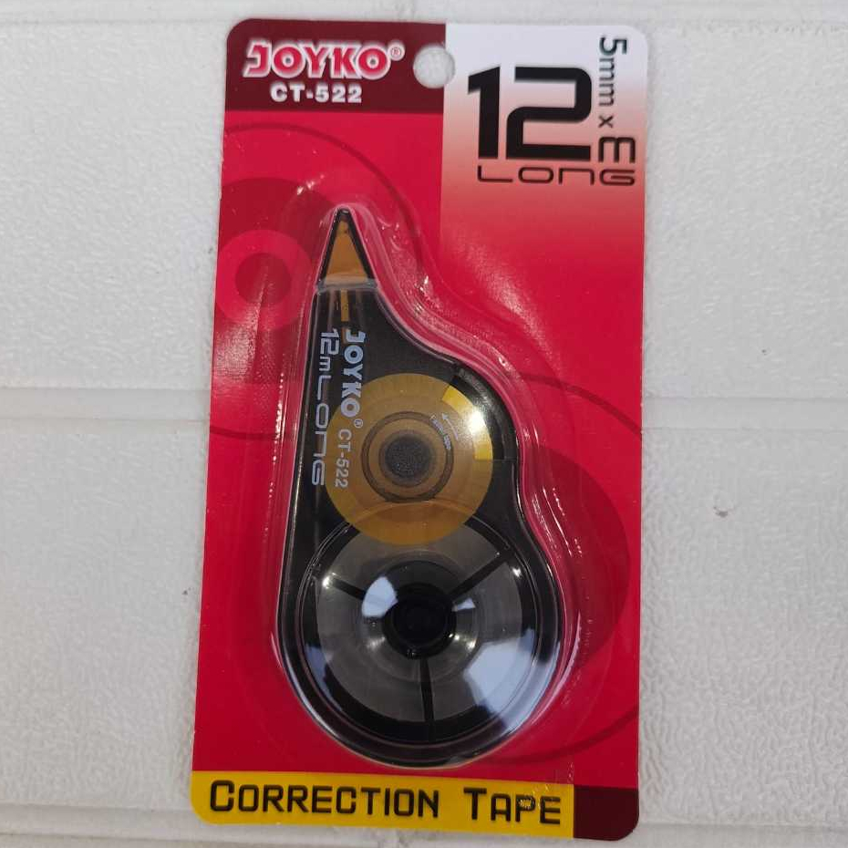 

Tipe Ex / Stipo Kertas / Correction JOYKO 12 meter CT-522 MERAH ORIGINAL