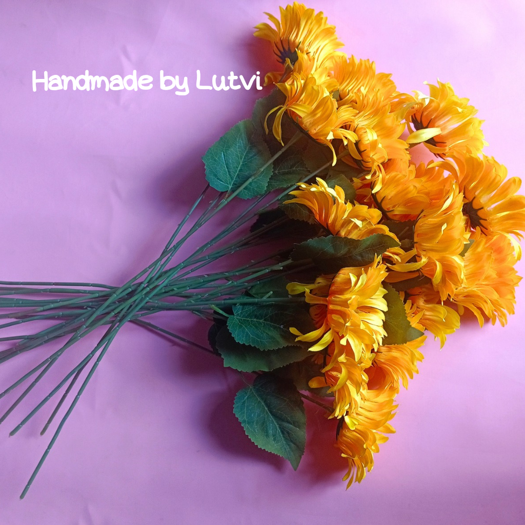 1 tangkai bunga matahari satuan batang panjang | bunga matahari single | sunflower artificial | bung