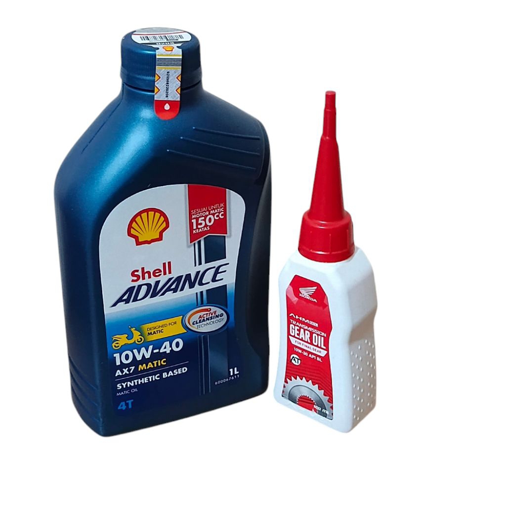 oli shell advance AX7 1liter +oli gardan honda