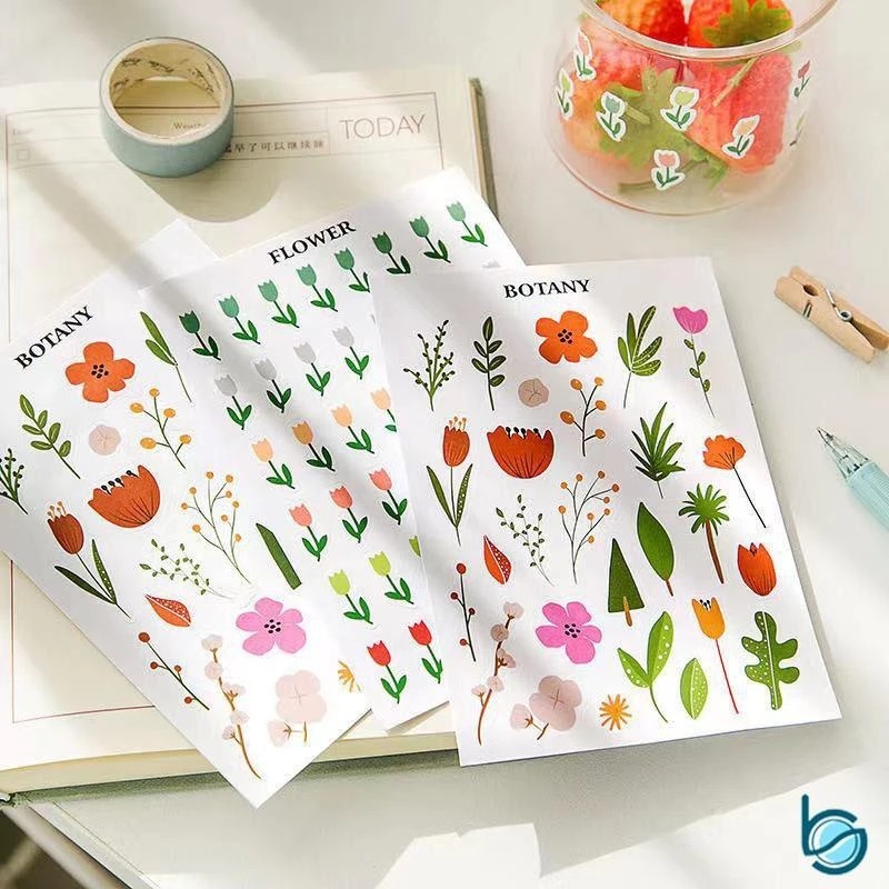

(Random) Stiker kartu seri Korea, buku harian stiker dekoratif DIY kreatif - Best Stationary