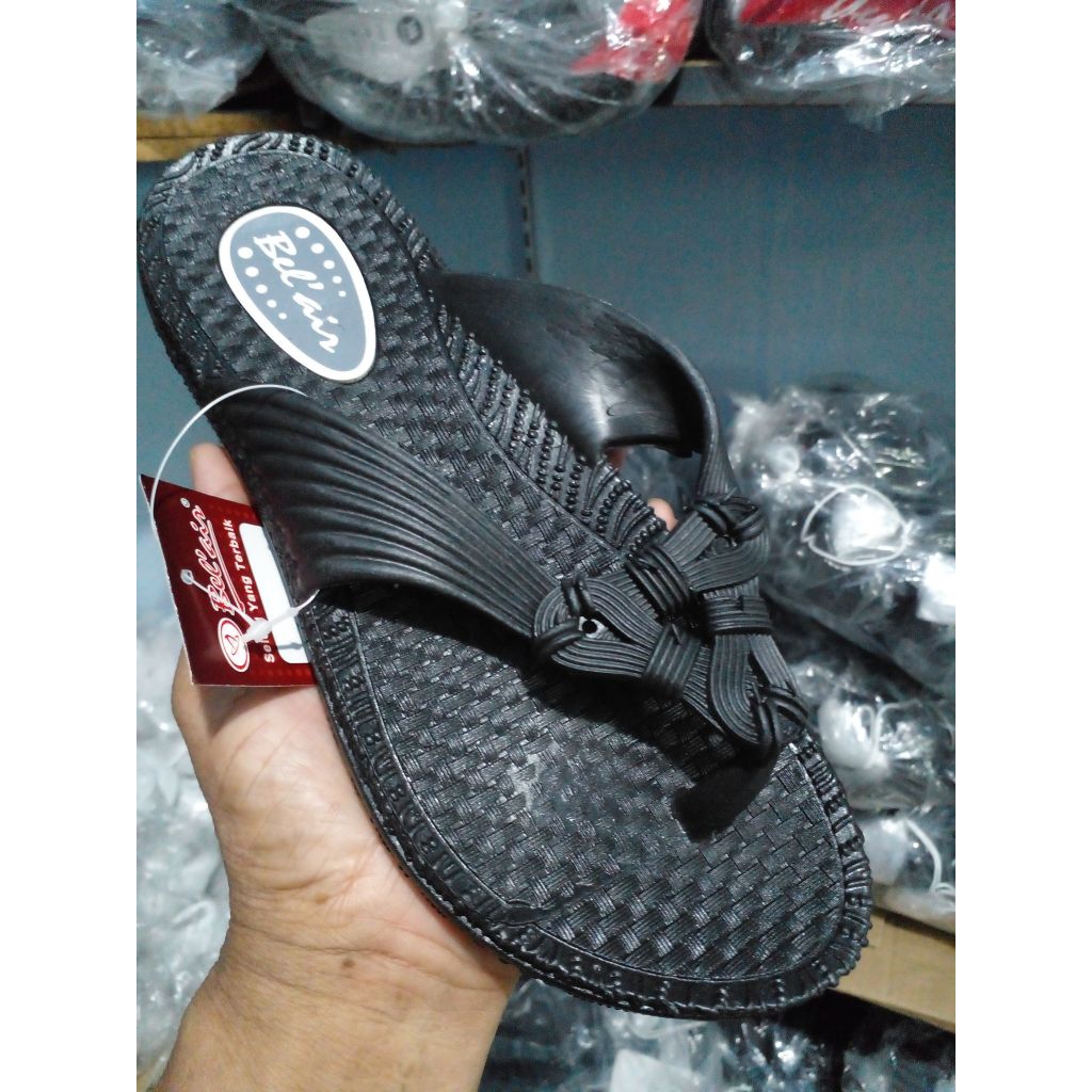 BA 005 - Sendal Jepit Karet Ibu - Ibu Untuk Ngaji Dan Santai Motif Bunga Size 37 - 40