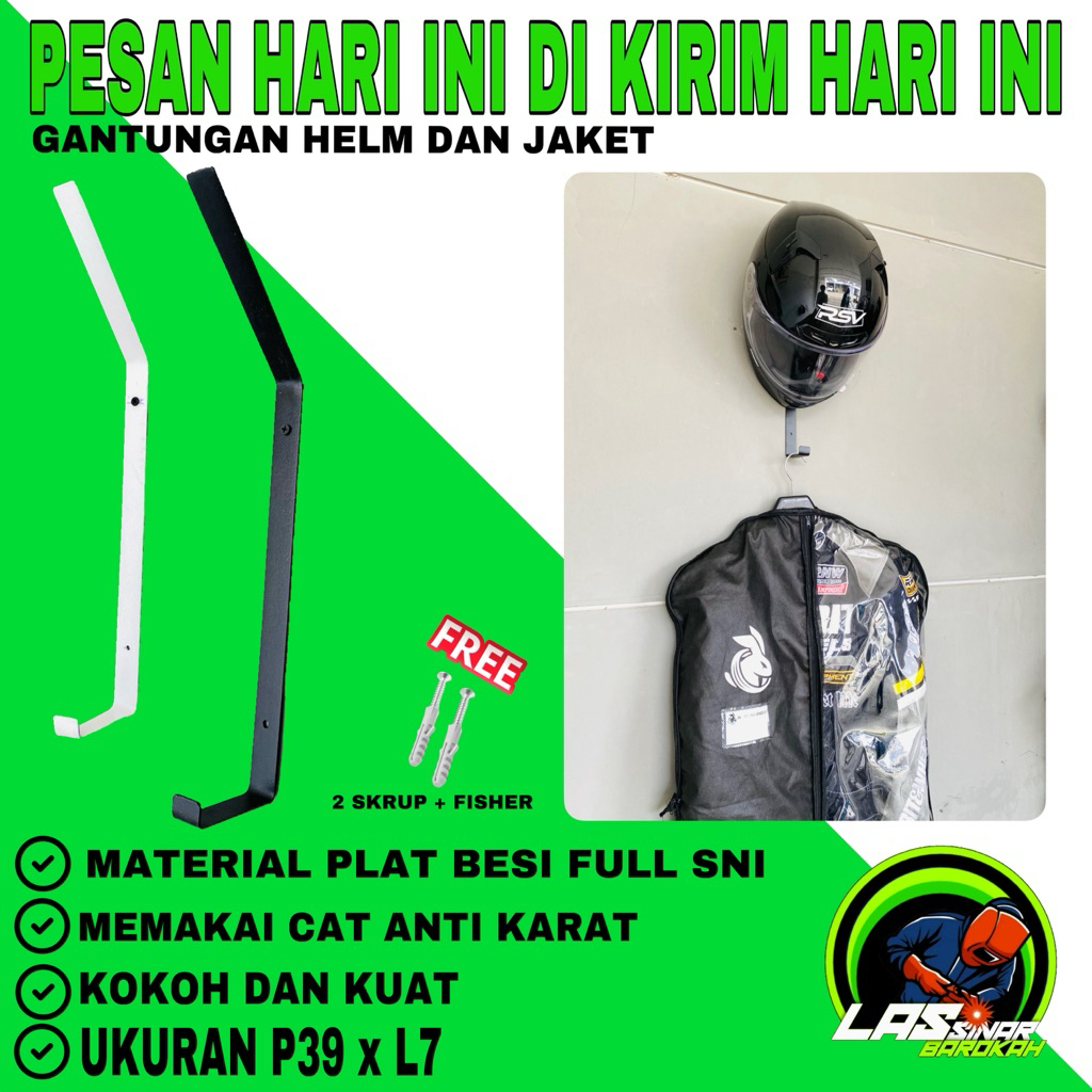 Gantungan Helm / Gantungan Helm dinding /Rak helm dinding