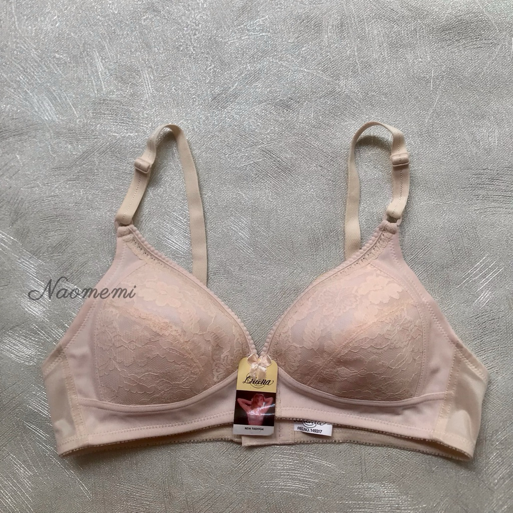 Bra DIANA Original, model 550, tanpa busa, tanpa kawat, kombinasi brokat