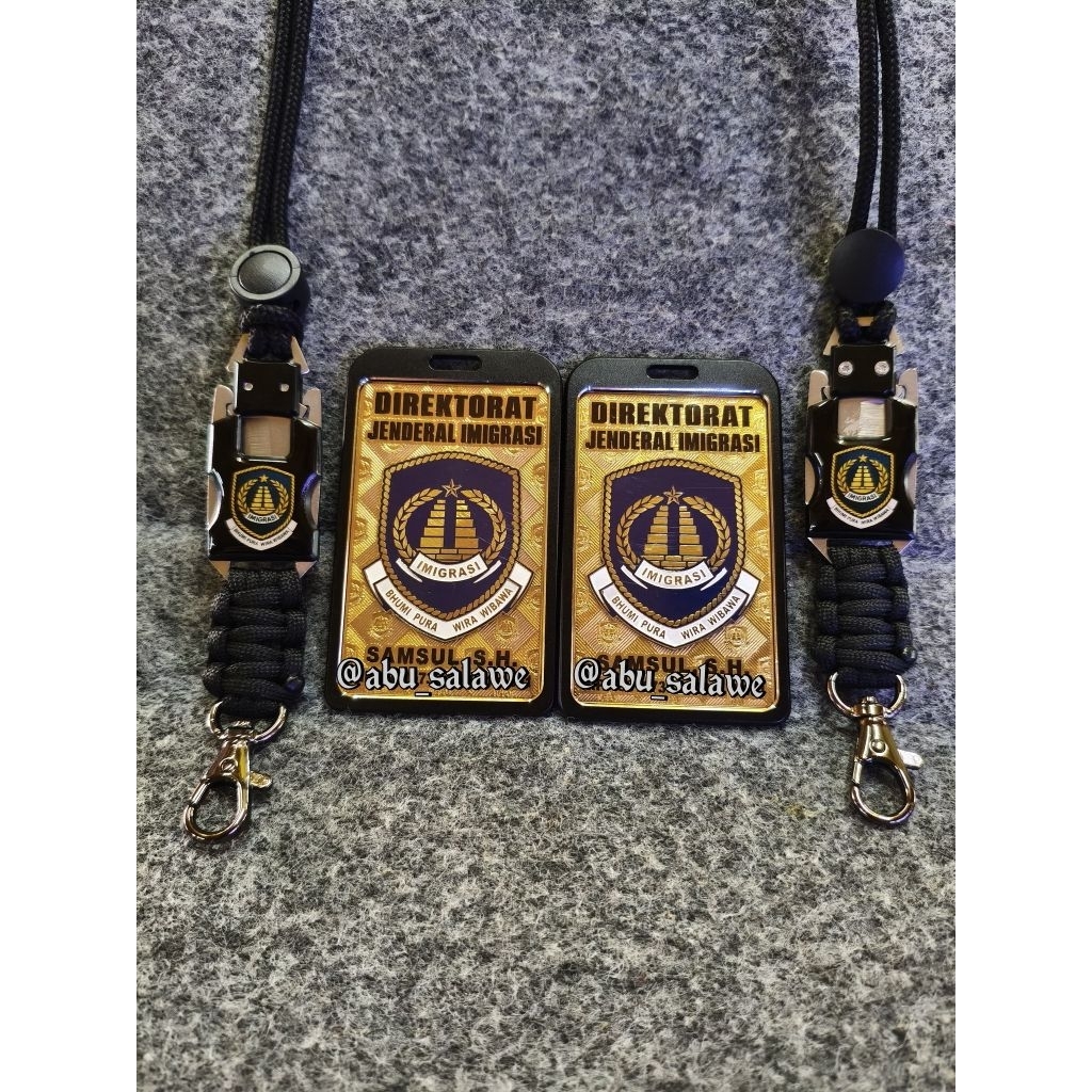 

plat id name tag IMIGRASI logo baru plat motif full set