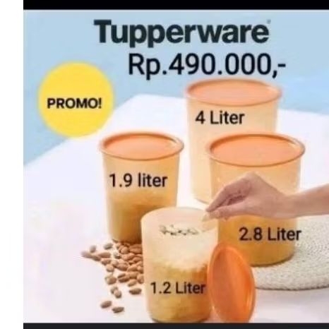 Tupperware Mosaic canister set