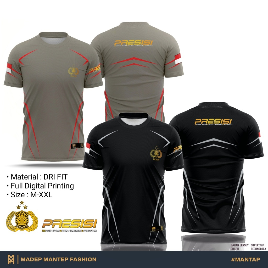Kaos POLRI PRESISI Terbaru Jersey Driyfit POLISI FullPrinting Kaos Dalam Polisi Polri Terbaru MMF