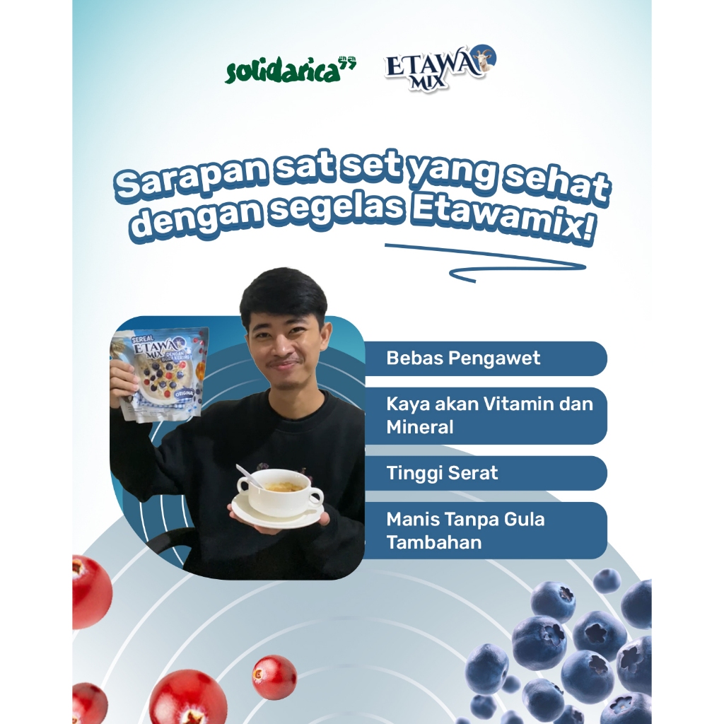 

(3 PCS) EtawaMix – Sereal Susu Kambing Buah Kering | Sarapan Praktis, Tinggi Nutrisi & Bikin Kenyang