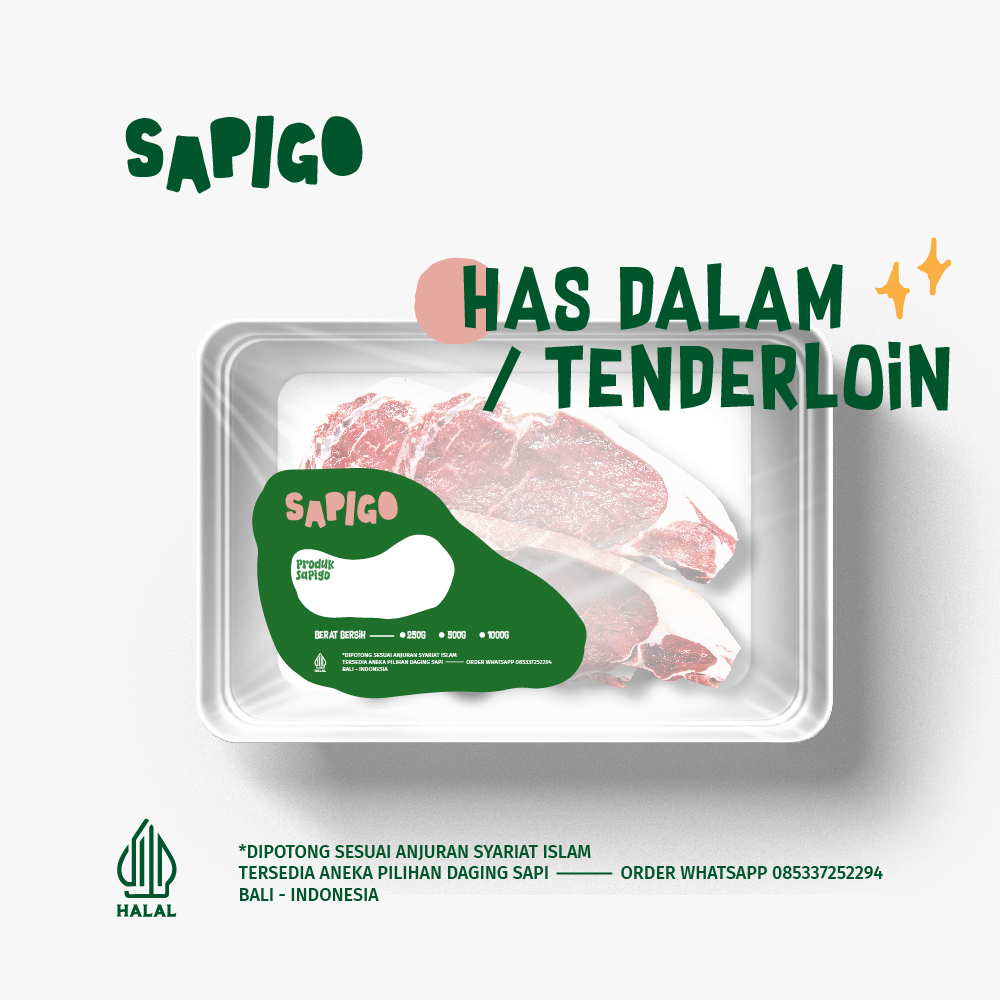 

SAPIGO - Daging Sapi Has Dalam (Tenderloin) 250g-1kg